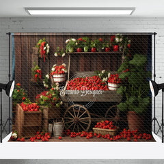 Aperturee - Strawberry Shop Vintage Wood Backdrop for Photography