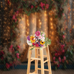 Aperturee - Fantasy LED Lights Flowers Story Book Photo Backdrop