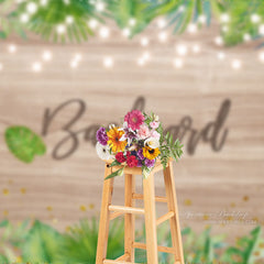 Aperturee - Backyard Monstera Wooden Summer Backdrop Photo Ideas