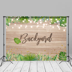 Aperturee - Backyard Monstera Wooden Summer Backdrop Photo Ideas