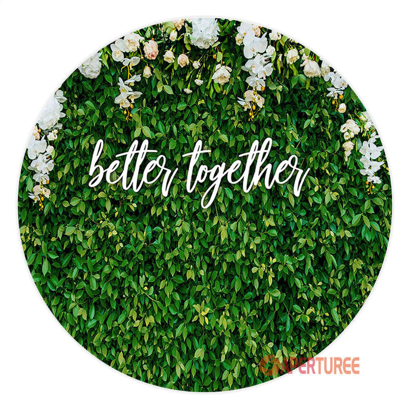 Aperturee - Better Together Grass Floral Wedding Backdrop