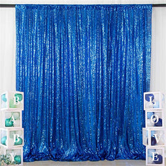 Aperturee - Blue Sparkle Sequin Photo Booth Backdrop Curtian