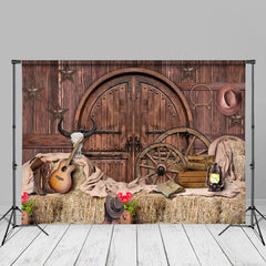 Aperturee - Classic Rodeo Wooden Birthday Cake Smash Photo Backdrop