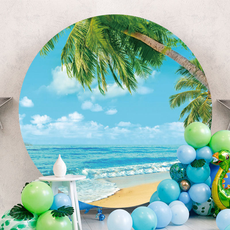 Aperturee - Coconut Grove Scenery Round Summer Backdrops