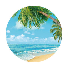 Aperturee - Coconut Grove Scenery Round Summer Backdrops