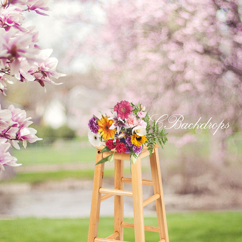 Aperturee - Fence Daisies Flower Garden Spring Backdrop For Portrait