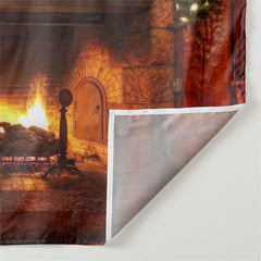 Aperturee - Fireplace Warm Family Photo Christmas Backdrop