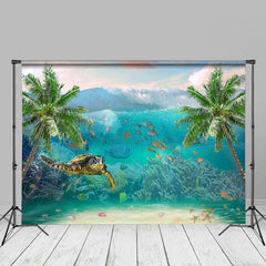 Aperturee - Fishes Turtle Undersea Hawaii Summer Backdrop