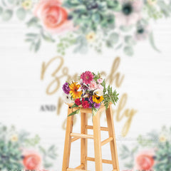 Aperturee - Floral Plant Brunch Bubbly Spring Photography Backdrop