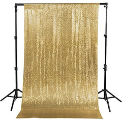 Aperturee - Golden Shimmery Sequin Fabric Photography Backdrop