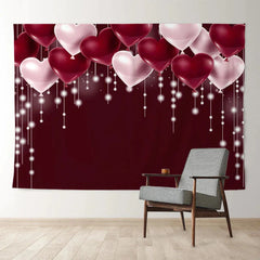 Aperturee - Heart Balloon Light String Happy Valentine Backdrop