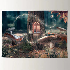 Aperturee - Magic Forest Wonderland Butterfly Spring Backdrop