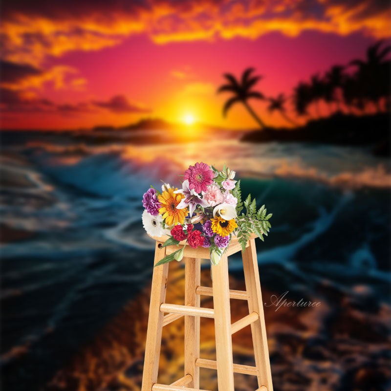 Aperturee - Nature View Warm Sunset Seaside Easter Backdrop