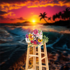 Aperturee - Nature View Warm Sunset Seaside Easter Backdrop