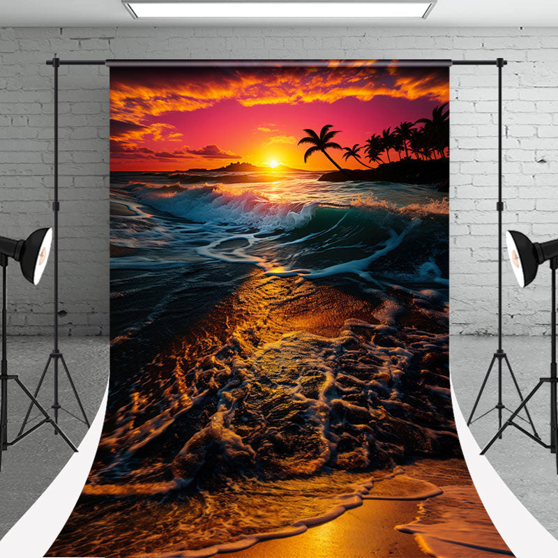 Aperturee - Nature View Warm Sunset Seaside Easter Backdrop