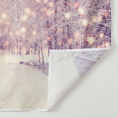 Aperturee - Nostalgic Snowy Tree Light Winter Scene Backdrop