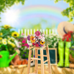 Aperturee - Rainbow Floral Garden Bokeh Summer Backdrop Photo Ideas