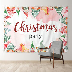 Aperturee - Santa Dolls Pink Theme Christmas Party Backdrop