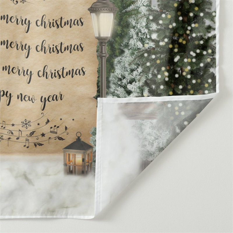 Aperturee - Snowy Kraft Song Lyrics Merry Christmas Backdrop