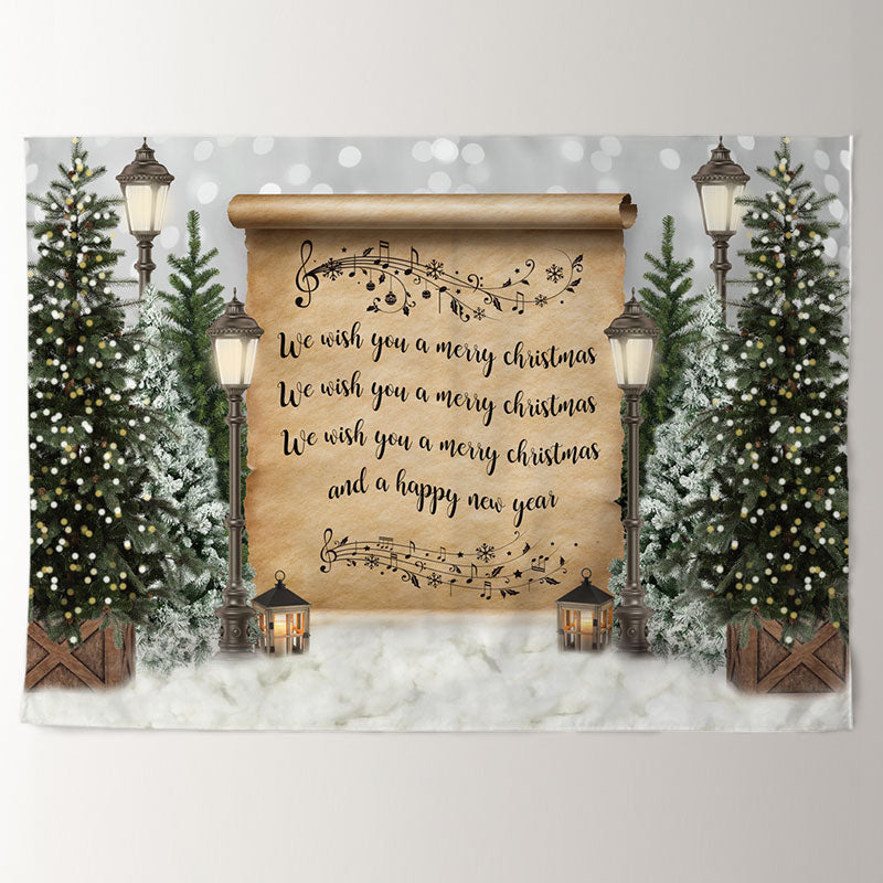 Aperturee - Snowy Kraft Song Lyrics Merry Christmas Backdrop