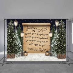 Aperturee - Song Lyrics Snowy Night Merry Christmas Backdrop