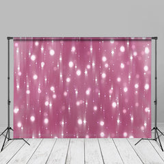 Aperturee - Stars White Glitter Pink Bokeh Photography Backdrop