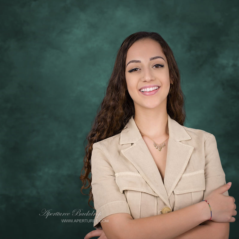 Aperturee - Stately Green Abstract Texture Photoshoot Backdrop