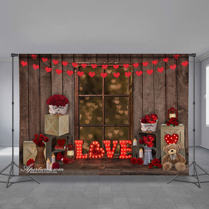 Aperturee - Sweet Love Light Night Happy Valentine Backdrop