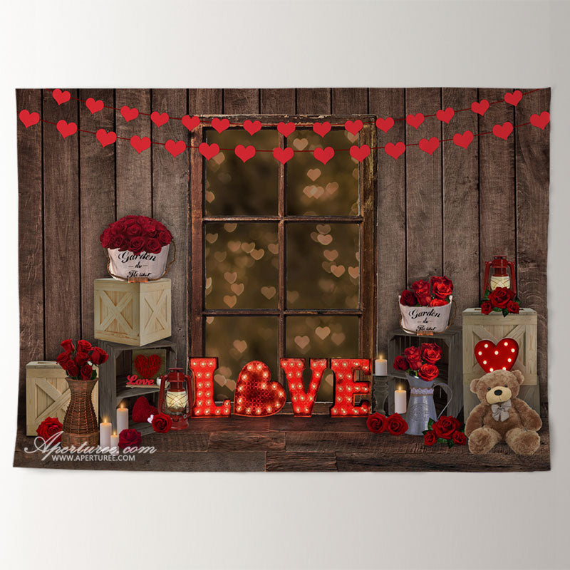 Aperturee - Sweet Love Light Night Happy Valentine Backdrop