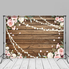 Aperturee - Wood Light Flower Portrait Photography Backdrops